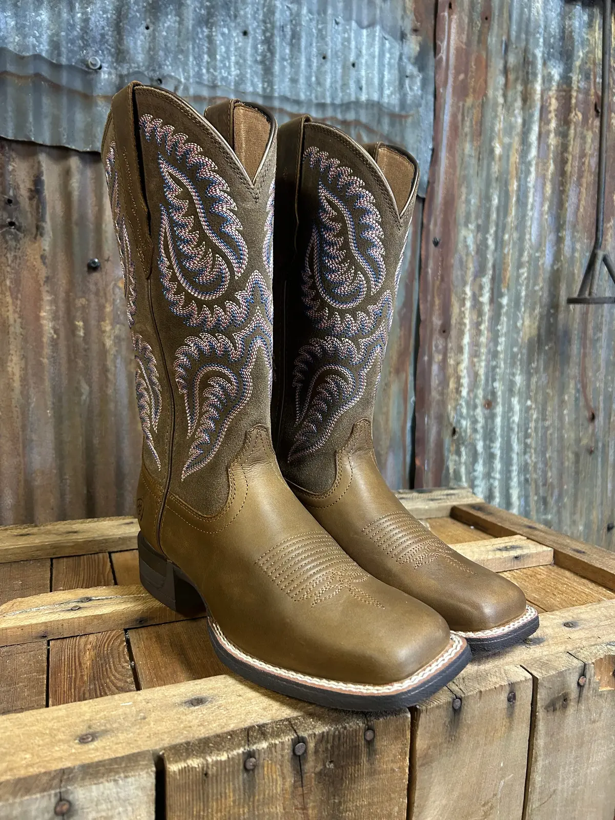 Ariat Cattle Caite Wide Square Toe Western Boot 1