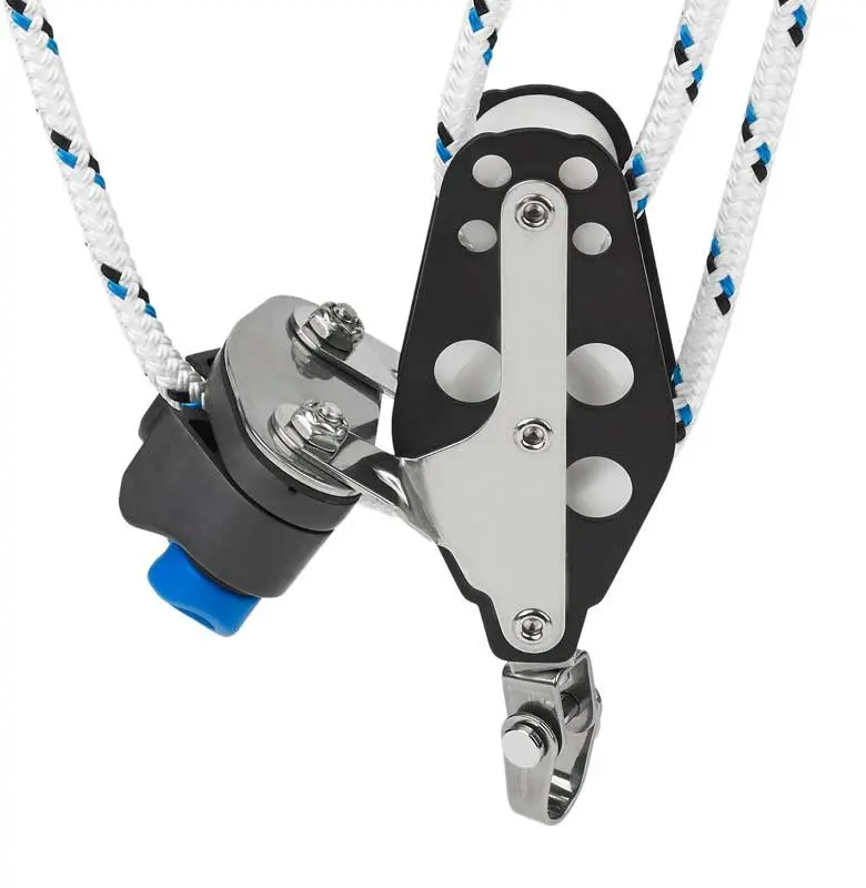 Schaefer Aluminum Fiddle Block With Swivel Shackle And Cam 1