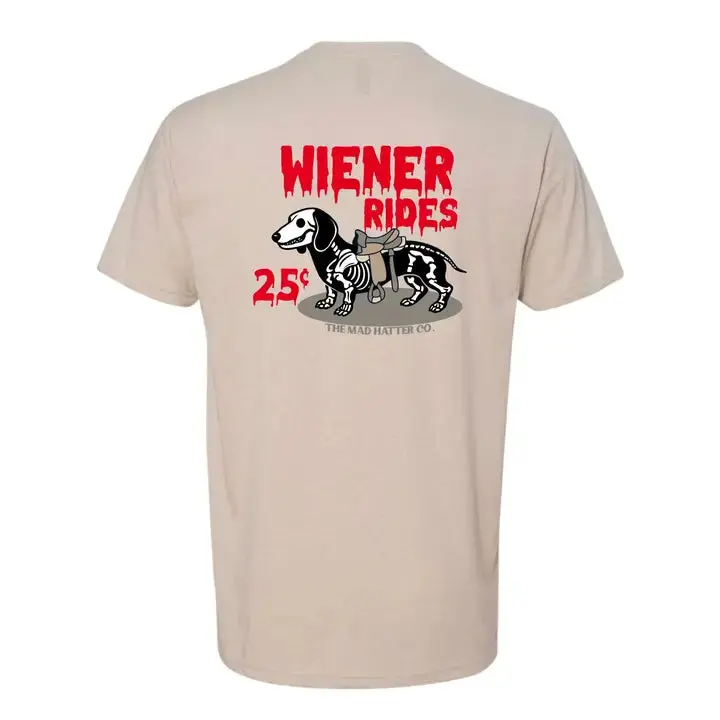 Mad Hatter Co. Wiener Rides T-Shirt 1