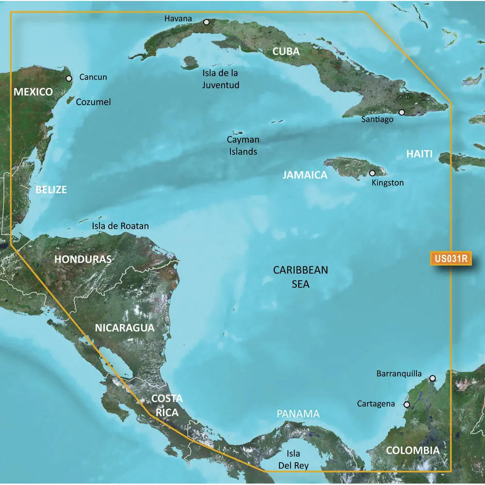 Garmin Bluechart G3 Hd - Hxus031r - Southwest Caribbean - Microsd/Sd [010-C0732-20] 1