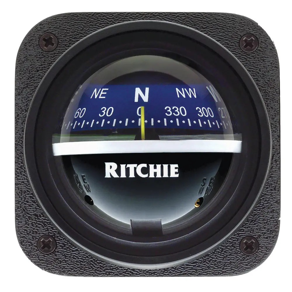 Ritchie V-537B Explorer Compass - Bulkhead Mount - Blue Dial [V-537B] 1