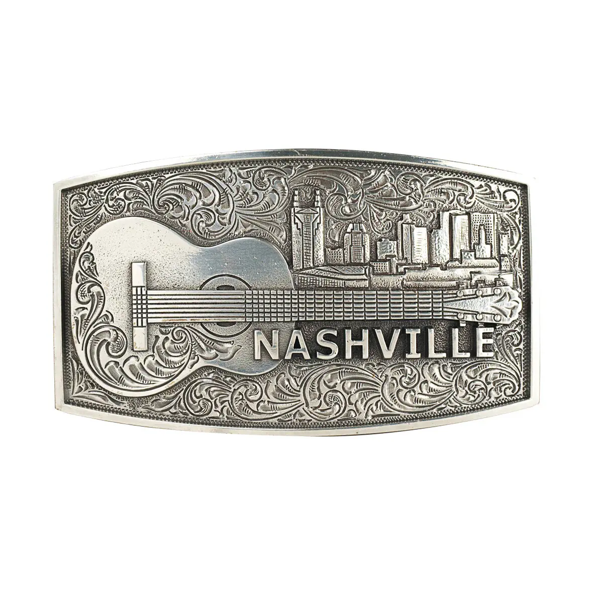 M&F Western Nashville City Guitar Buckle 1