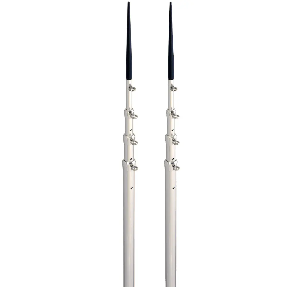 Lee's 16.5' Bright Silver Black Spike Telescopic Poles F/Sidewinder [Tx3916sl/Sl] 1