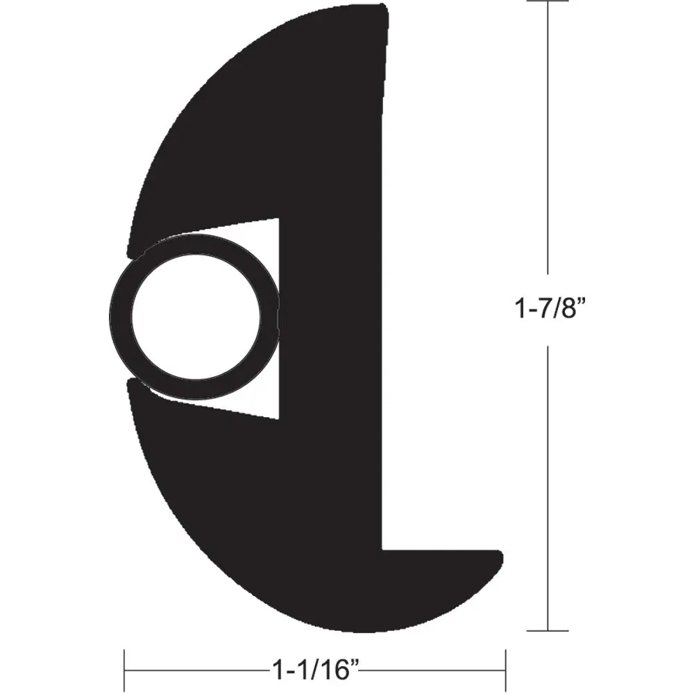 Taco Flex Vinyl Rub Rail Kit - Black W/Black Insert - 50' - 1-7/8" X 1-1/16" [V11-2423Bbk50-2] 1