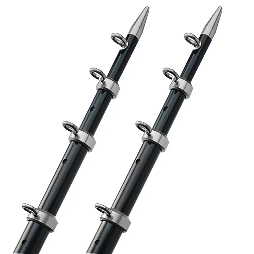 Taco 15' Telescopic Outrigger Poles Hd 1-1/2" - Black/Silver [Ot-0542Bka15-Hd] 1
