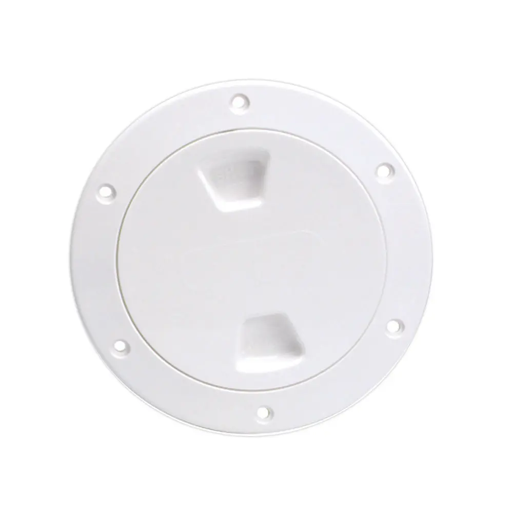 Beckson 4" Smooth Center Screw-Out Deck Plate - White [Dp40-W] 1