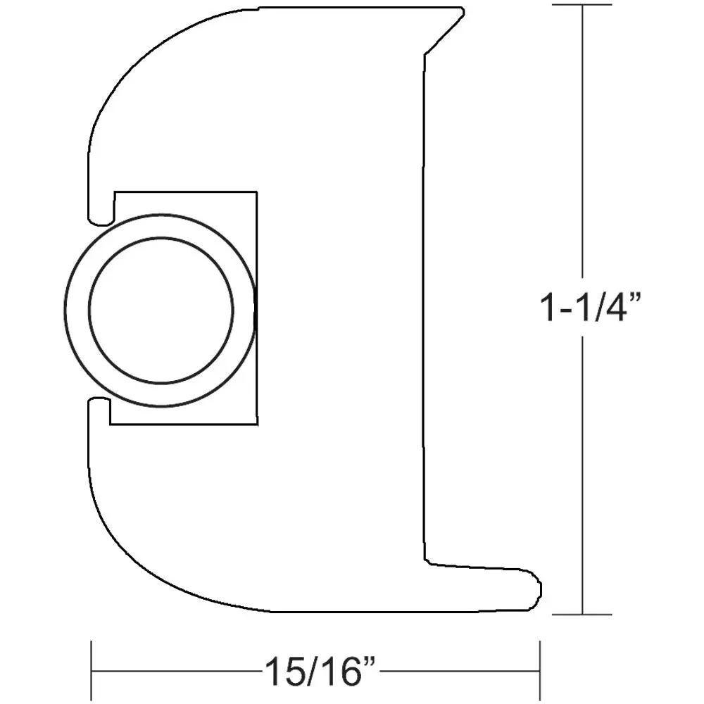 Taco Flex Vinyl Rub Rail Kit - White W/White Insert - 50' [V11-3447Wwk50-2] 1