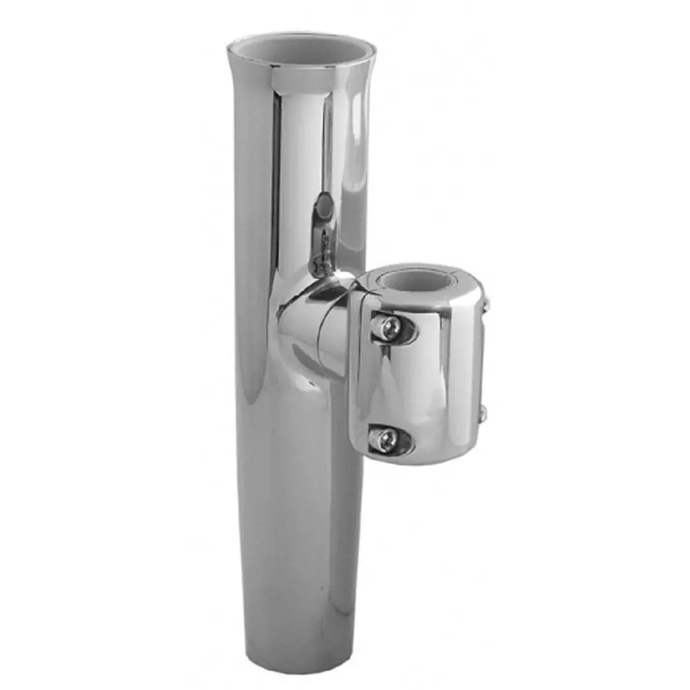 Taco Stainless Steel Clamp-On Adjustable Rod Holder - Fits 1-11/16" & 1-15/16" O.D. Pipe [F16-2630Pol-1] 1