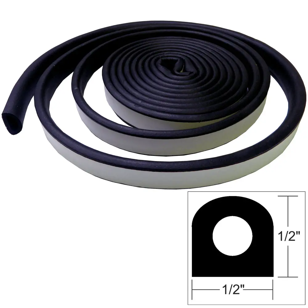 Taco Weather Seal - 10'L X 1/2"W X 1/2"H - Black [V30-0202B10-1] 1