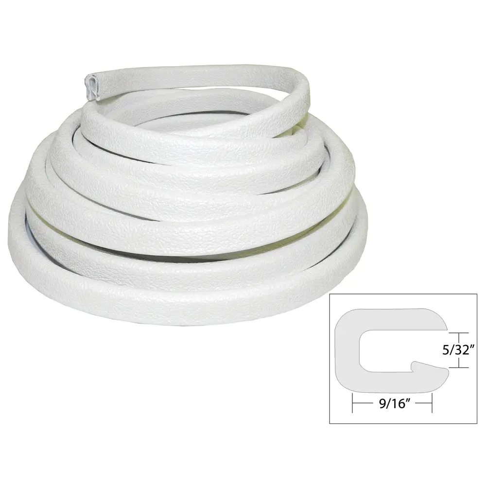 Taco Flexible Vinyl Trim - 5/32" Opening X 9/16"W X 25'L - White [V30-1005W25-1] 1