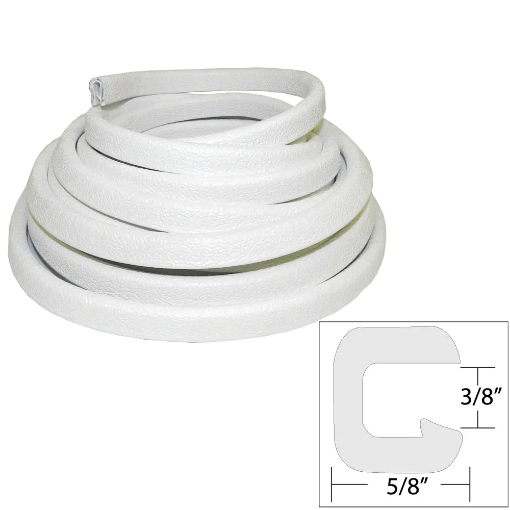 Taco Flexible Vinyl Trim - 3/8" Opening X "W X 25'L - White [V30-1312W25-1] 1