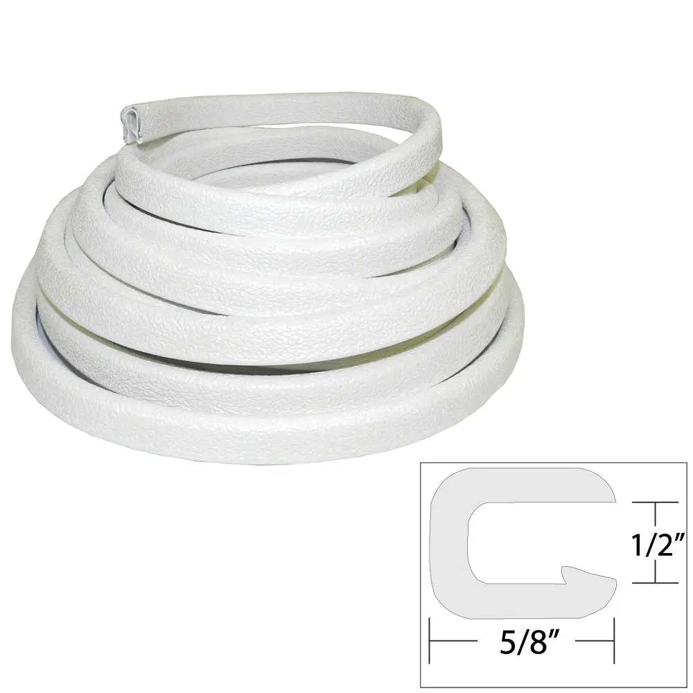 Taco Flexible Vinyl Trim - 1/2" Opening X "W X 25'L - White [V30-1316W25-1] 1