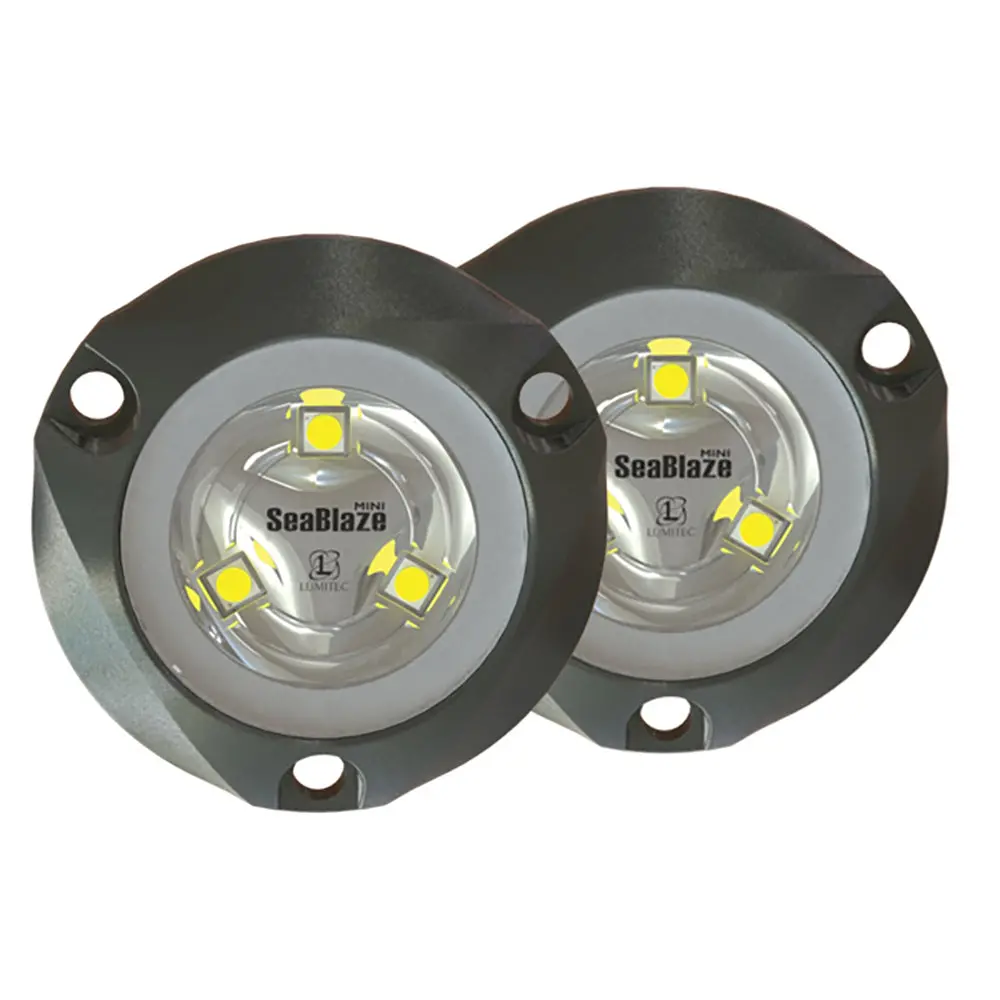 Lumitec Seablaze Mini Underwater Light - Pair - Brushed Finish - White Non-Dimming [101245] 1