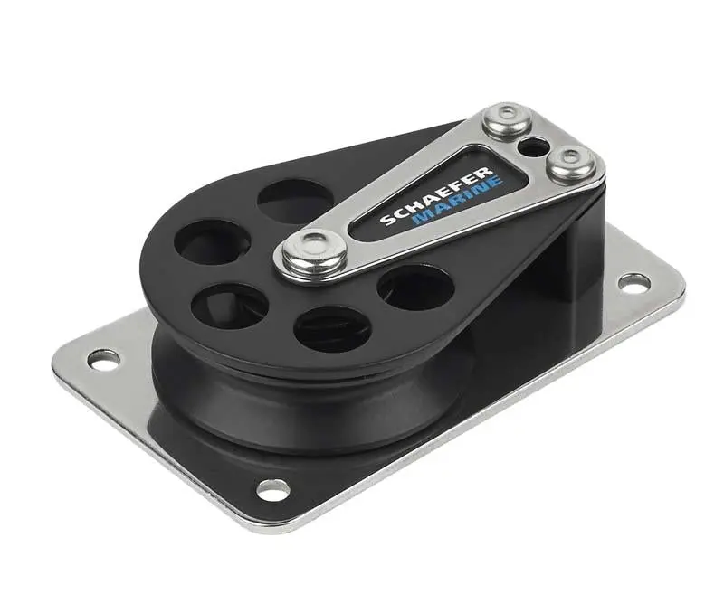 Schaefer Aluminum Cheek Block With 2" Aluminum Sheave 1