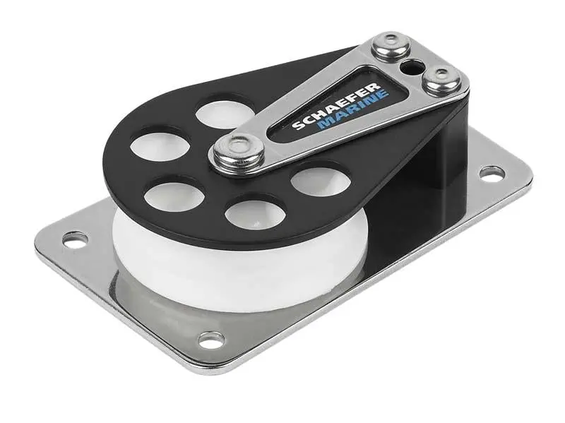 Schaefer Aluminum Cheek Block With 2" Delrin Sheave 1