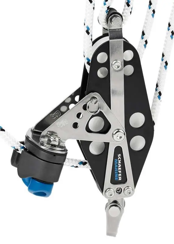 Schaefer Aluminum Fiddle Block W/ Adj. Cam & Becket 1