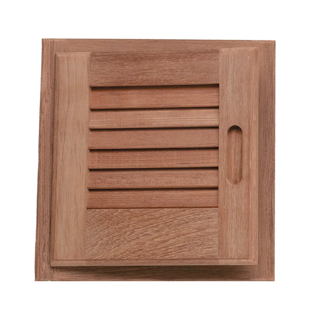Whitecap Teak Louvered Door & Frame - Left Hand - 12" X 12" [60721] 1