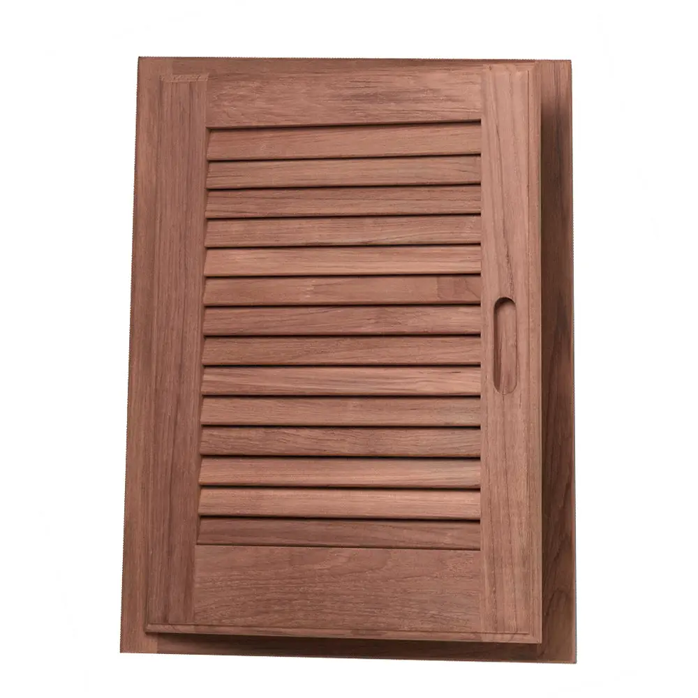 Whitecap Teak Louvered Door & Frame - Left Hand - 15" X 20" [60725] 1