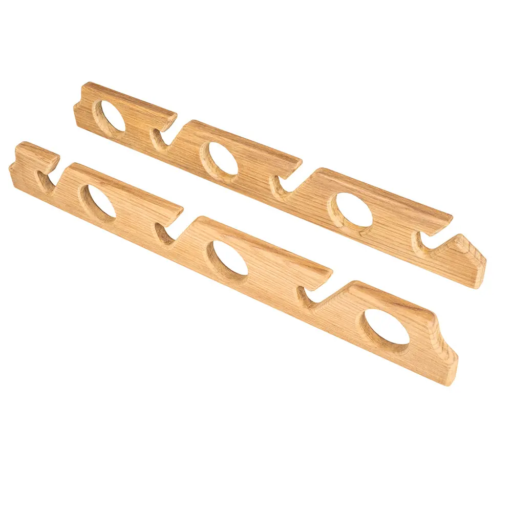 Whitecap Teak Six-Rod Storage Rack - Pair [60614] 1