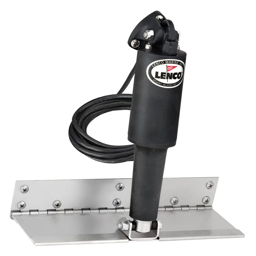 Lenco 4" X 12" Limited Space Trim Tab Kit W/O Switch Kit 12V - Standard Finish - Standard Actuator [15125-101] 1