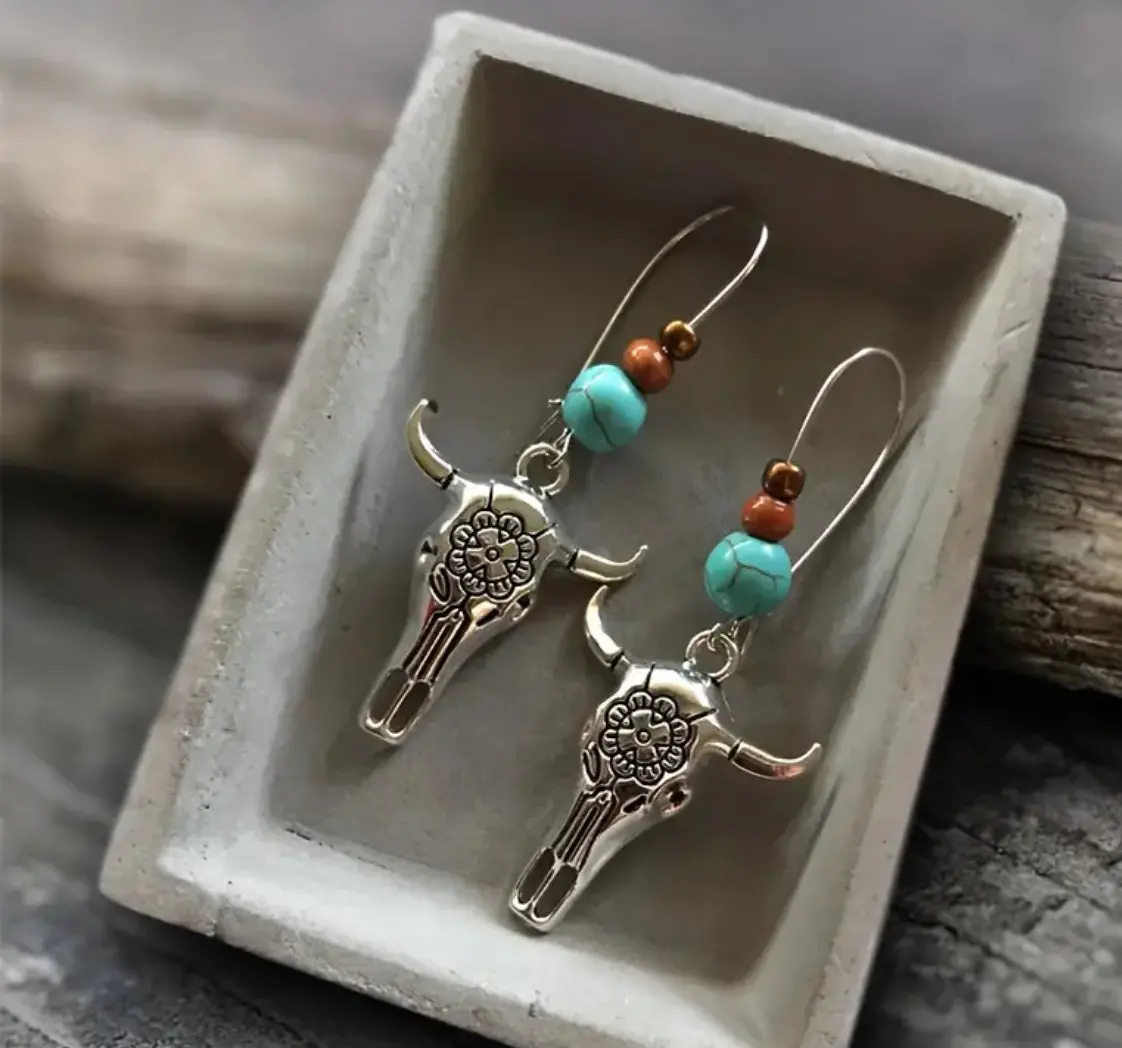 Skull Dangle Earrings 1