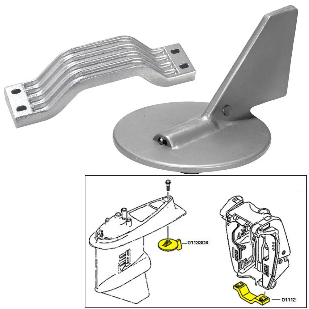 Tecnoseal Anode Kit W/Hardware - Yamaha 150-200Hp - Zinc [21101] 1
