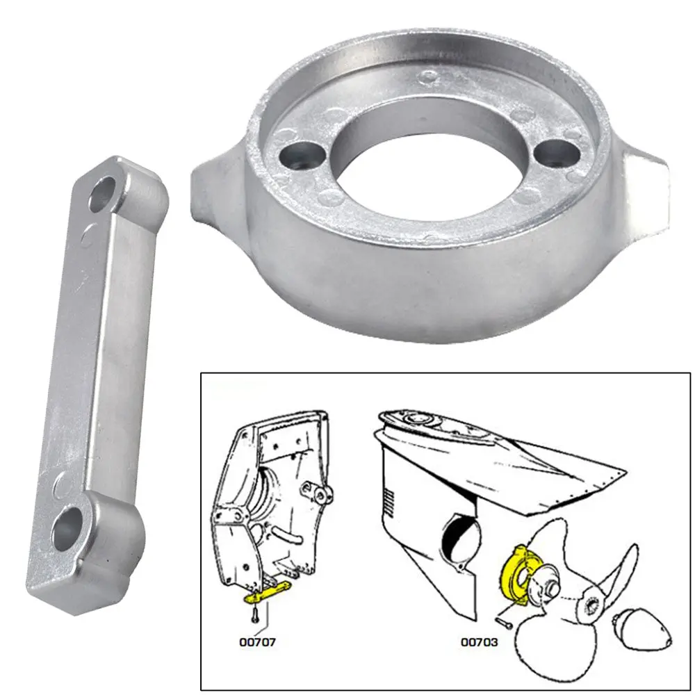 Tecnoseal Anode Kit W/Hardware - Volvo 280 - Zinc [20701] 1