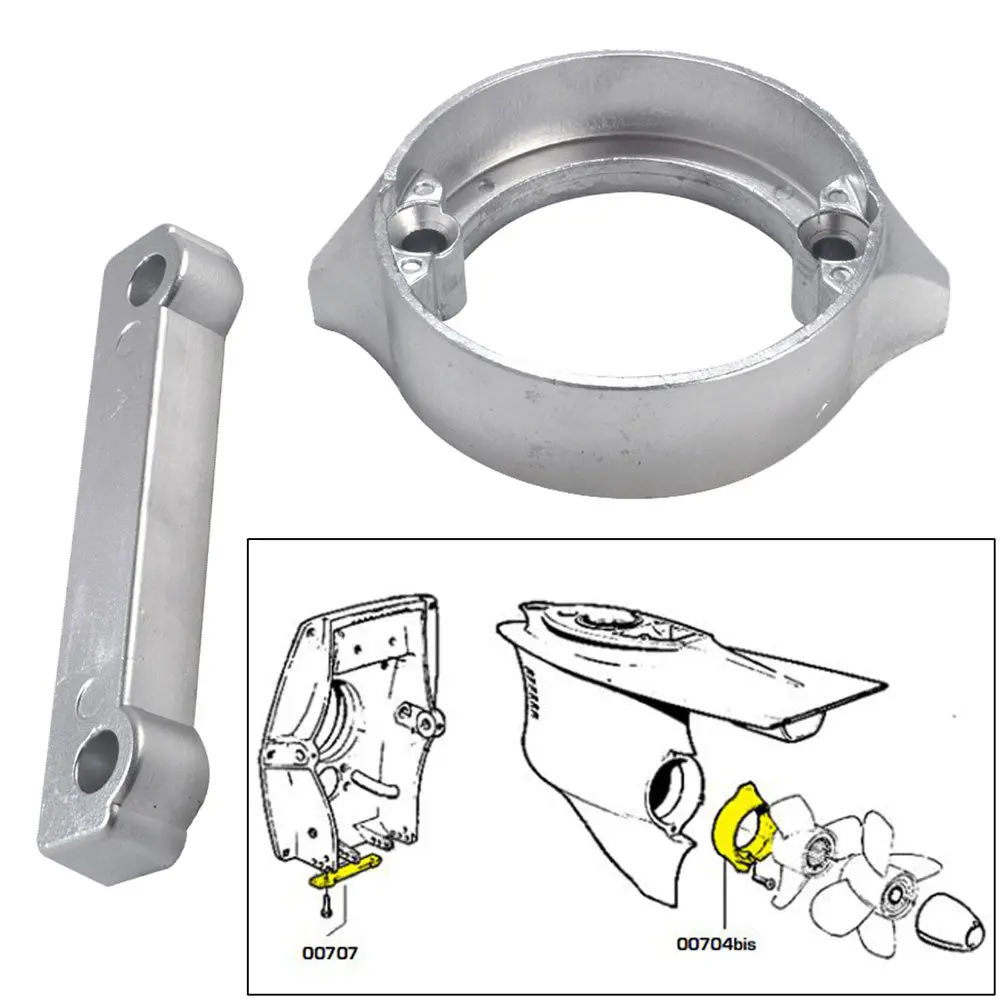 Tecnoseal Anode Kit W/Hardware - Volvo Duo-Prop 280 - Zinc [20702] 1