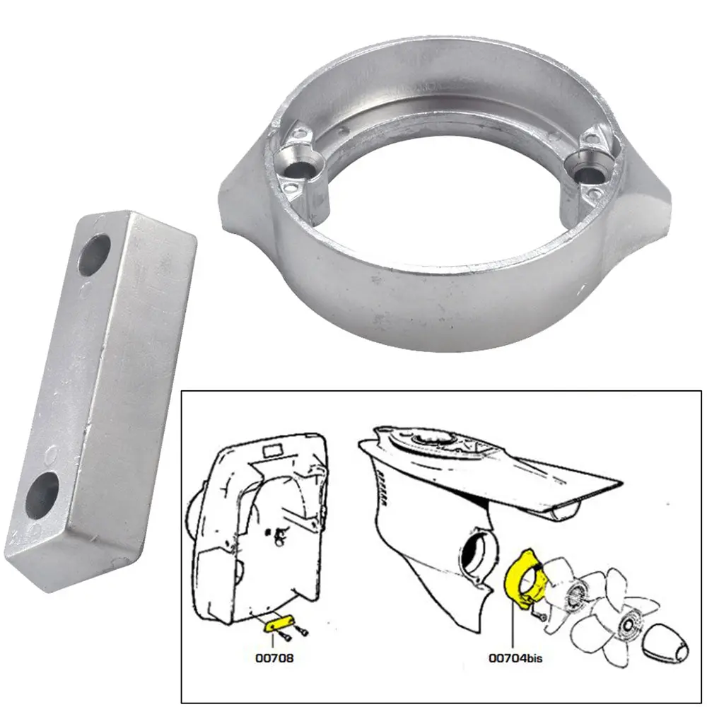 Tecnoseal Anode Kit W/Hardware - Volvo Duo-Prop 290 - Zinc [20706] 1