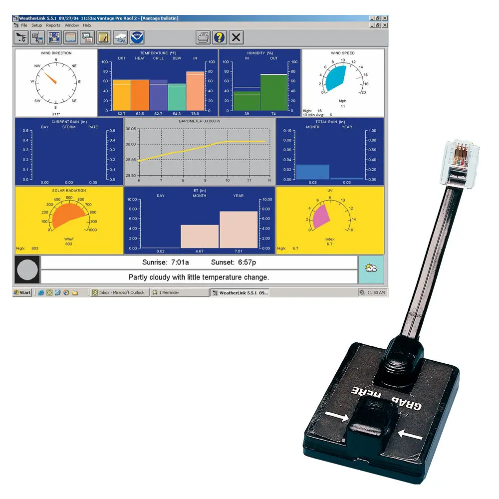 Davis Weatherlink Windows - Serial Port F/Vantage Vue & Pro2 Series [6510Ser] 1