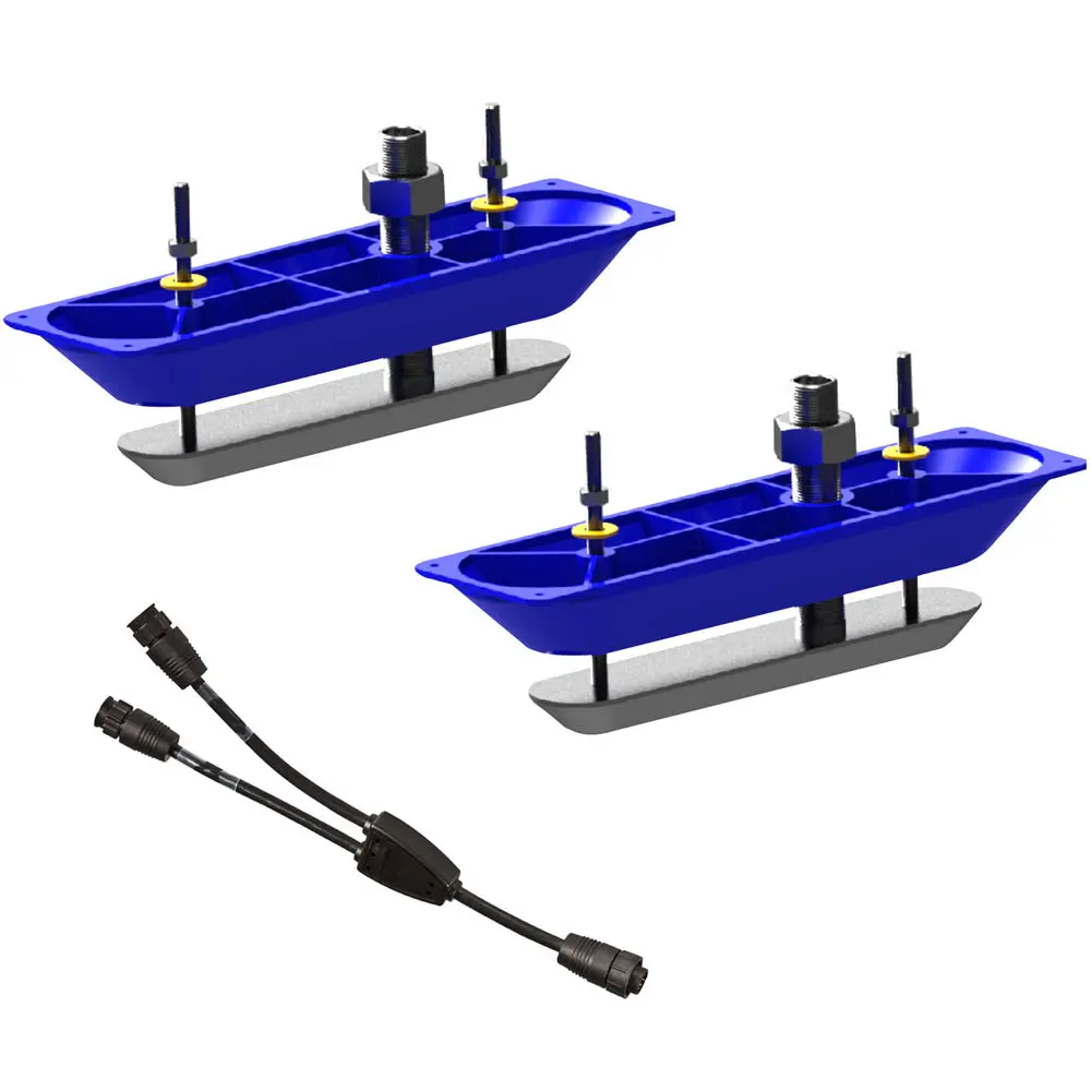 Navico Structurescanhd Sonar Stainless Steel Thru-Hull Transducer (Pair) W/Y-Cable [000-11460-001] 1