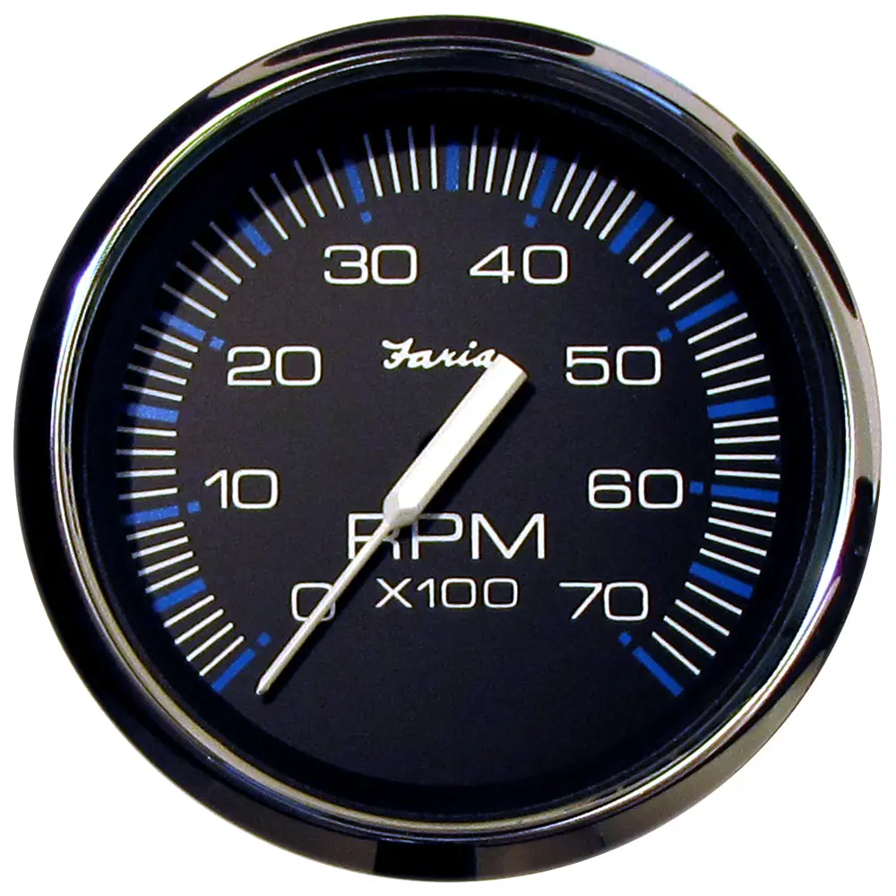 Faria Chesapeake Black 4" Tachometer - 7000 Rpm (Gas) (All Outboards) [33718] 1