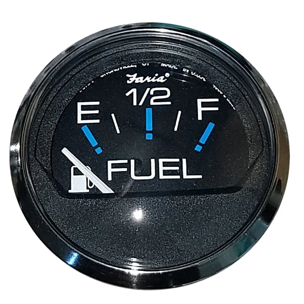 Faria Chesapeake Black 2" Fuel Level Gauge (E-1/2-F) [13701] 1