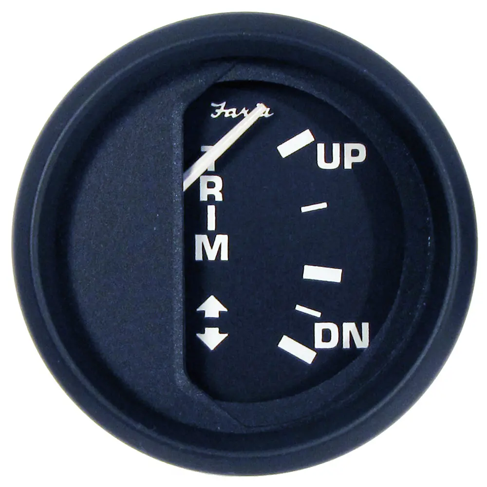 Faria Euro Black 2" Trim Gauge F/ Mercury / Mariner / Mercruiser / Volvo Dp / Yamaha 01 And Newer [12828] 1