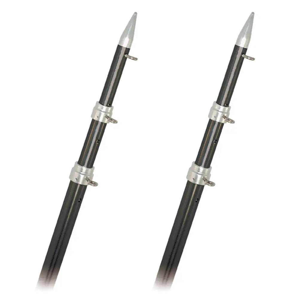Rupp Top Gun Outrigger Poles - Telescopic - Carbon Fiber - 18' [A0-1800-Cft] 1