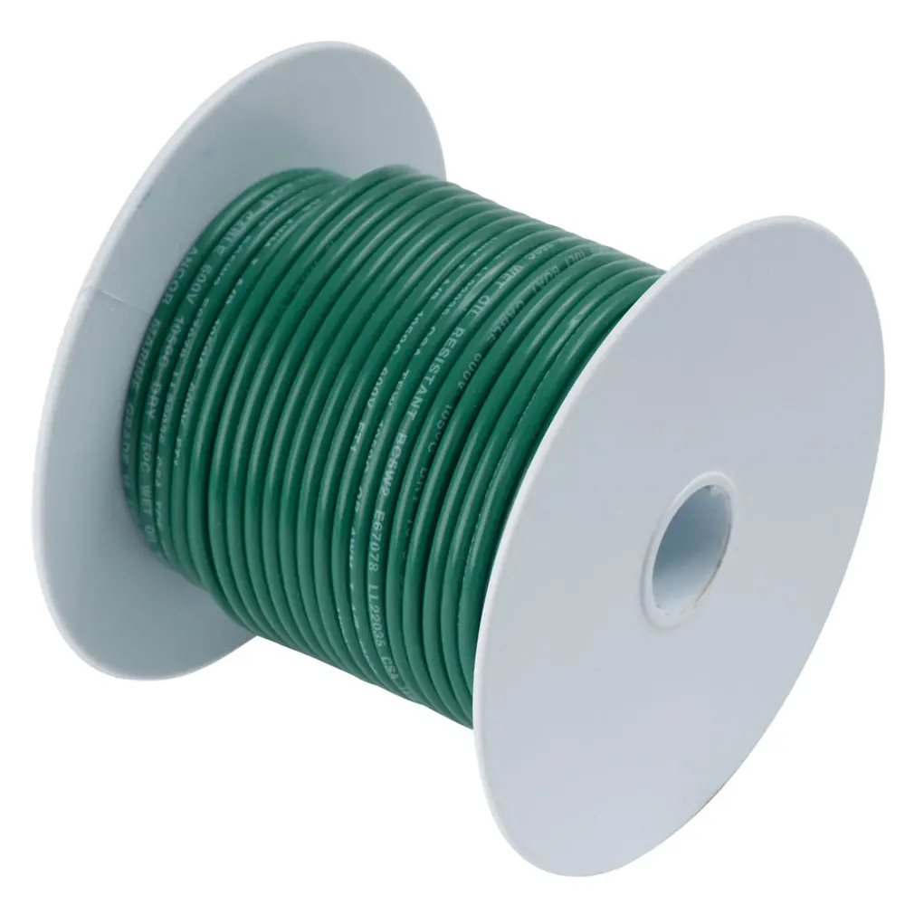 Ancor Green 14Awg Tinned Copper Wire - 100' [104310] 1