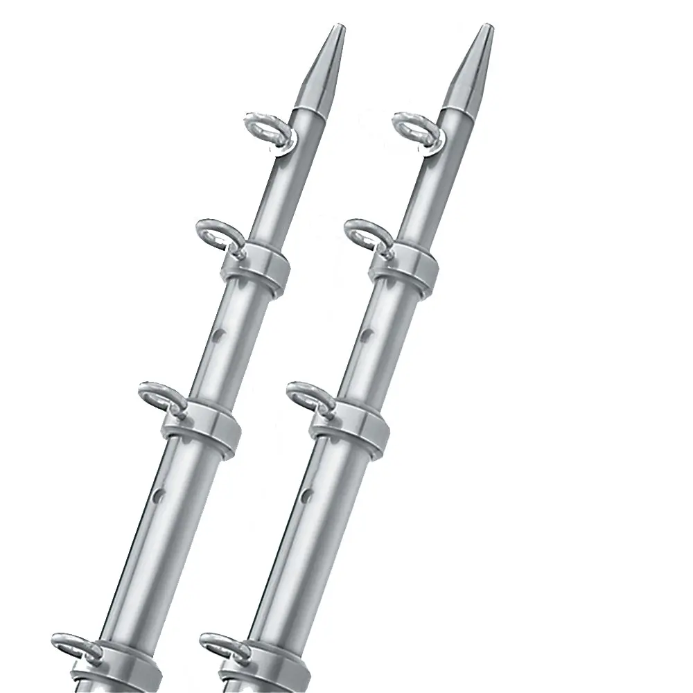 Taco 15' Silver/Silver Outrigger Poles - 1-1/8" Diameter [Ot-0442Vel15] 1