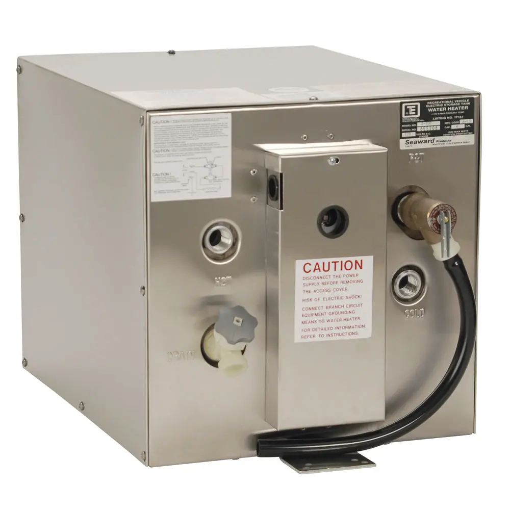Whale Seaward 6 Gallon Hot Water Heater W/Rear Heat Exchanger - Stainless Steel - 120V - 1500W [S700] 1