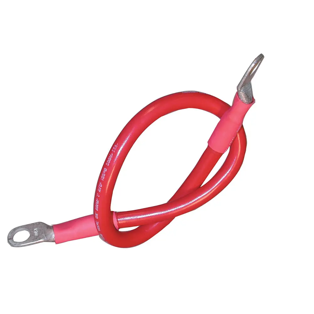 Ancor Battery Cable Assembly, 4 Awg (21Mm) Wire, 3/8" (9.5Mm) Stud, Red - 18" (45.7Cm) [189131] 1