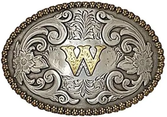 Nocona Initial W Belt Buckle 1