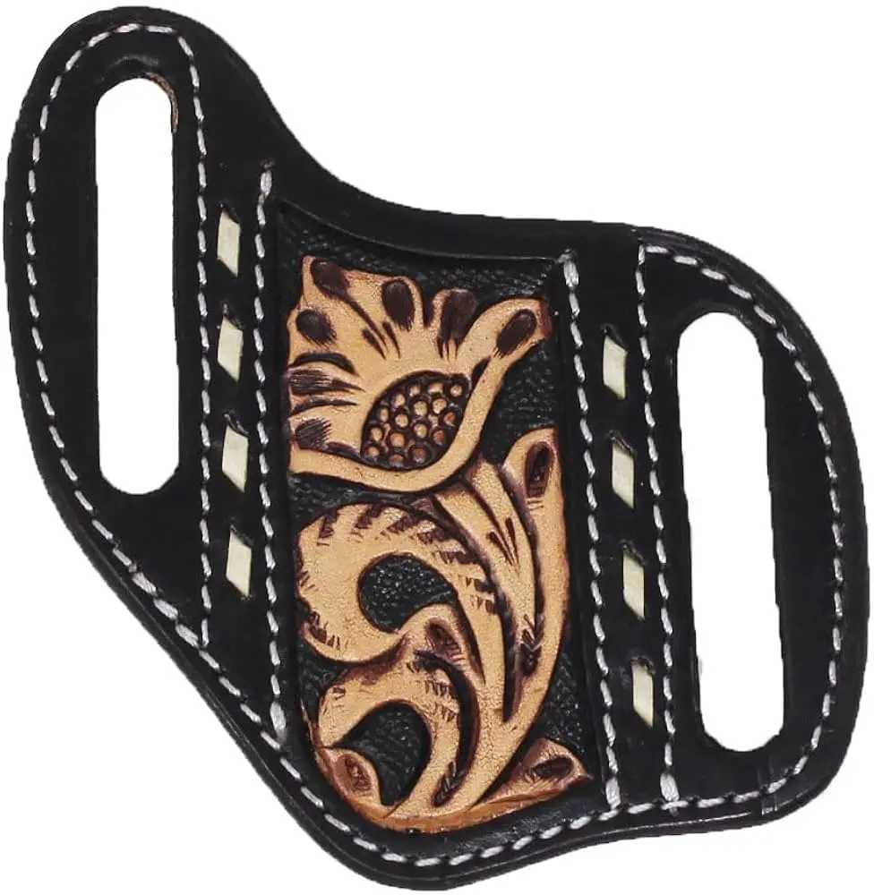 Challenger Antique Floral Tooled Knife Sheath 1