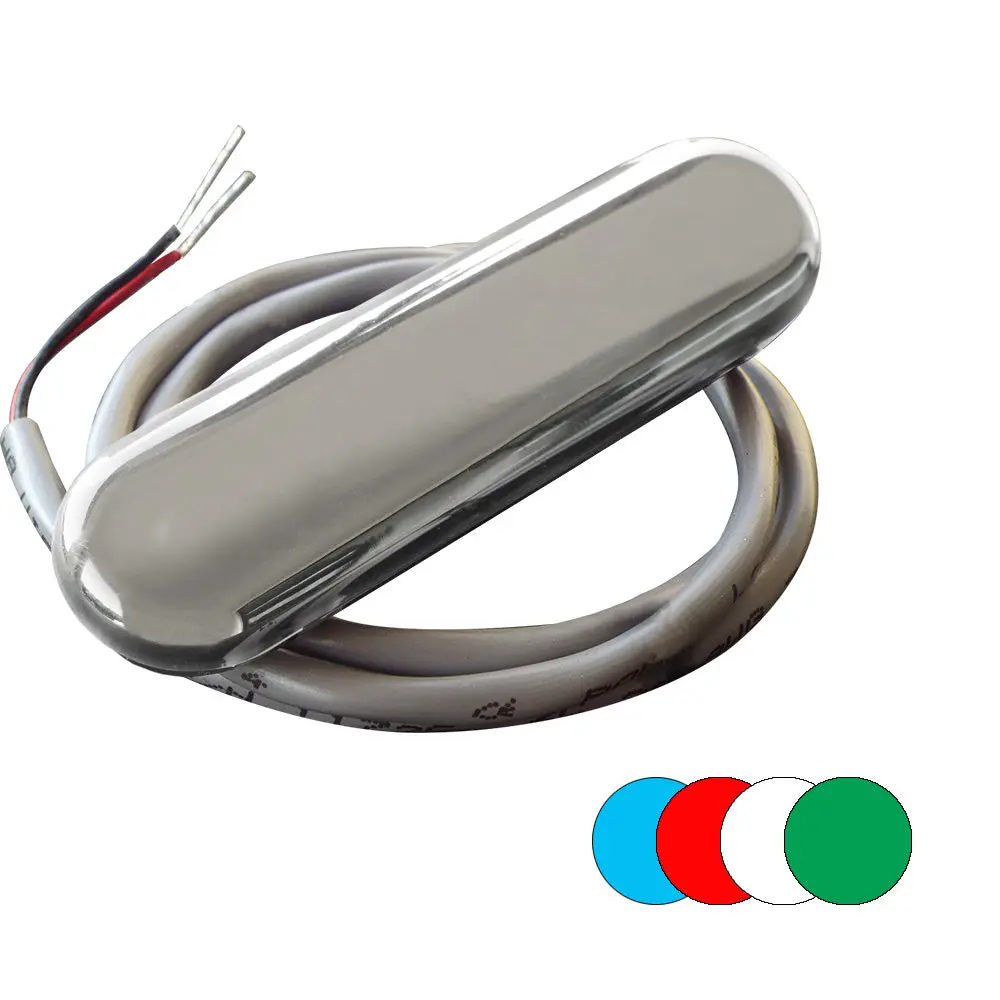 Shadow-Caster Courtesy Light W/2' Lead Wire - 316 Ss Cover - Rgb Multi-Color - 4-Pack [Scm-Cl-Rgb-Ss-4Pack] 1