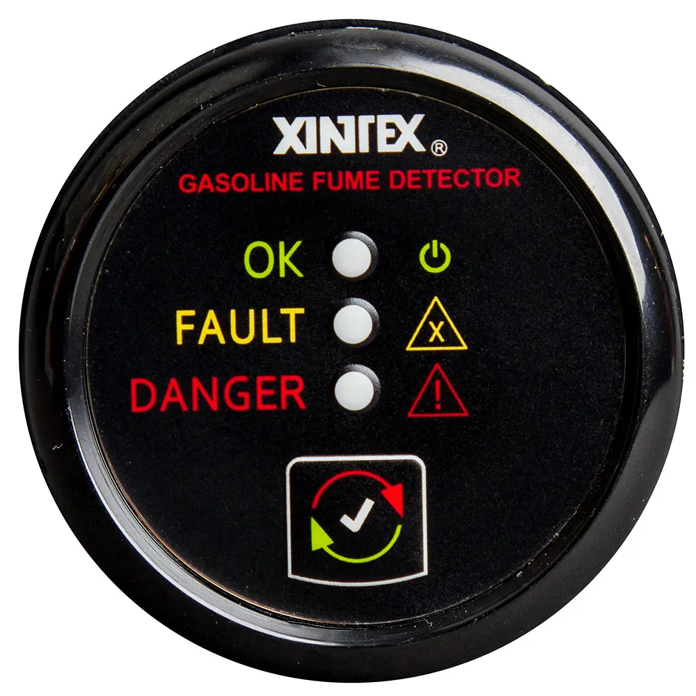 Fireboy-Xintex Gasoline Fume Detector - Black Bezel - 12/24V [G-1B-R] 1