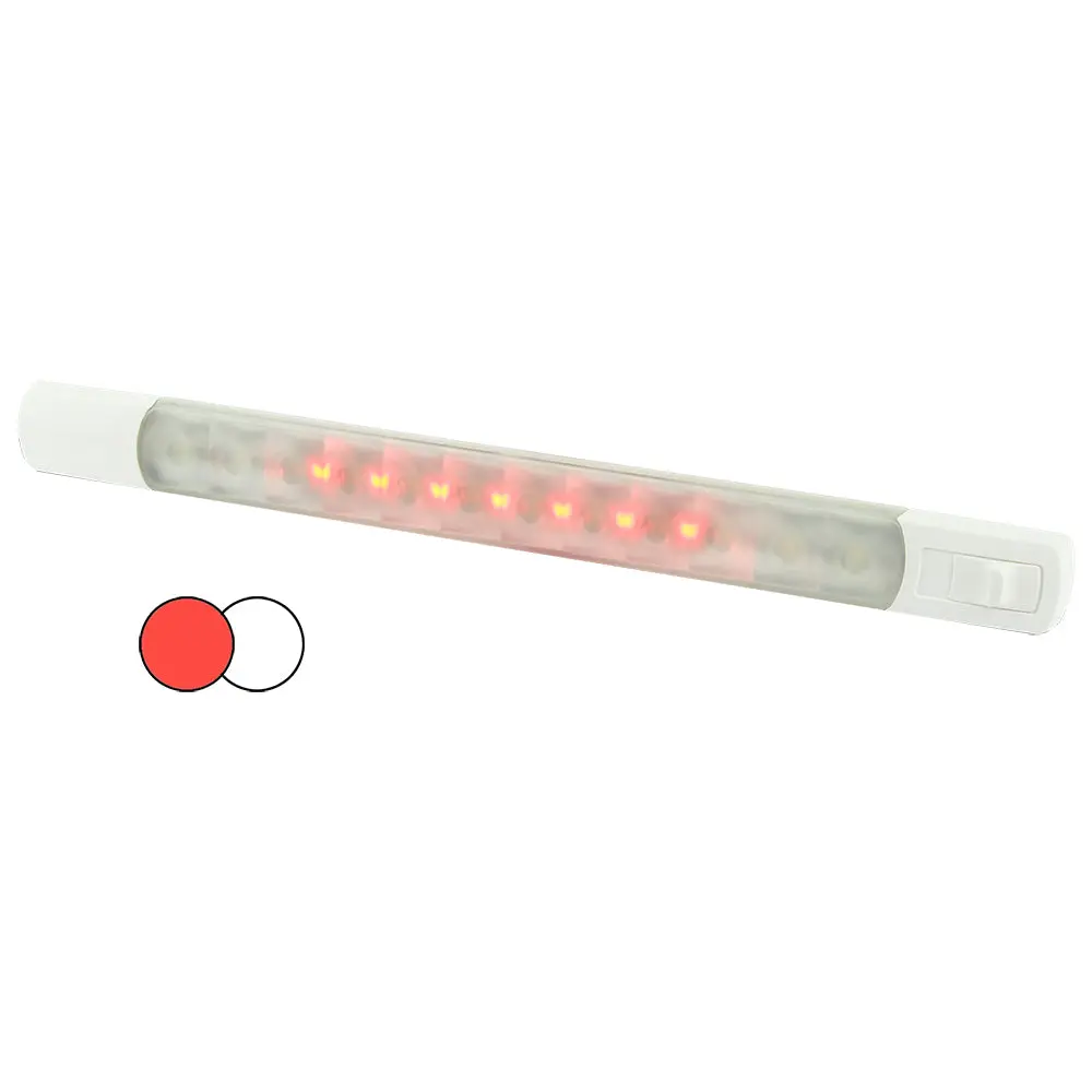 Hella Marine Surface Strip Light W/Switch - White/Red Leds - 12V [958121001] 1