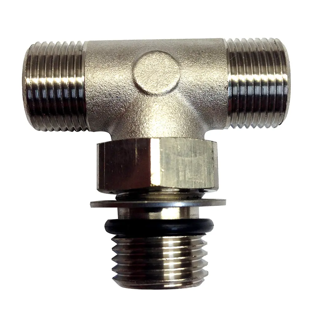 Uflex Boss Style T-Fitting - Nickel - Orb 6 To 3/8" Comp [71955T] 1