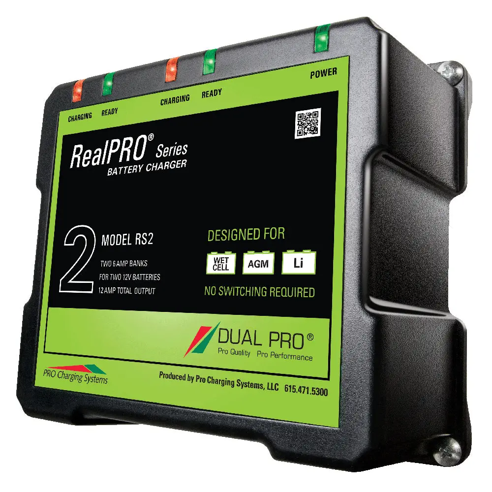 Dual Pro Realpro Series Battery Charger - 12A - 2-6A-Banks - 12V/24V [Rs2] 1