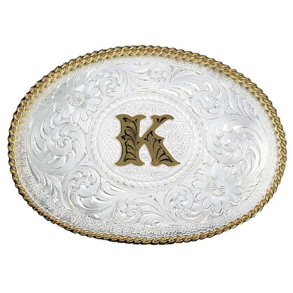 Montana Silversmith Initial K Oval Buckle 1