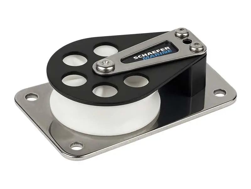 Schaefer Flat Base Aluminum Single Cheek Block 1