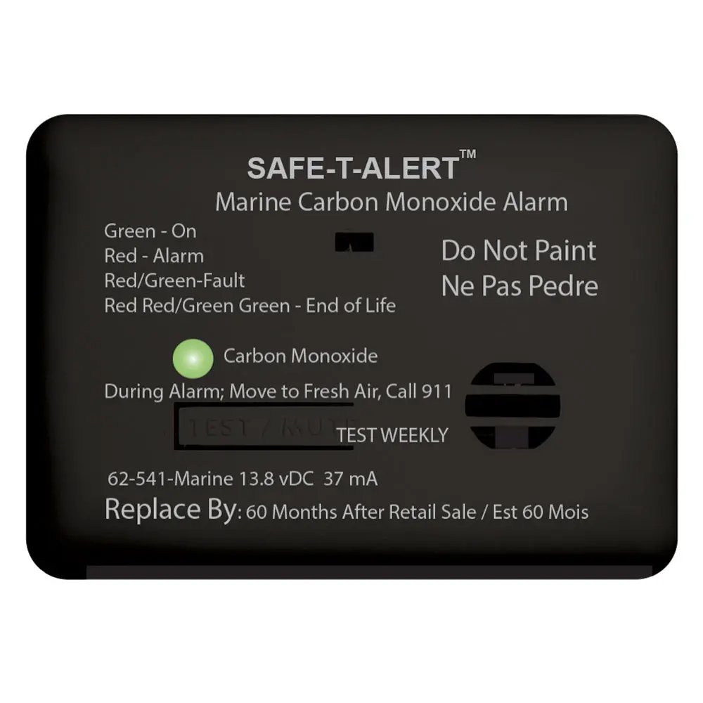 Safe-T-Alert 62 Series Carbon Monoxide Alarm W/Relay - 12V - 62-541-R-Marine - Surface Mount - Black [62-541-R-Marine-Bl] 1