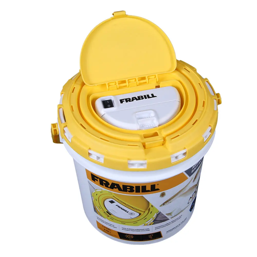 Frabill Dual Fish Bait Bucket W/Aerator Built-In [Pmc4825] 1
